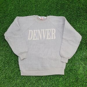 Vintage Sherry Denver Sweatshirt Womens Medium 18x24 Raglan